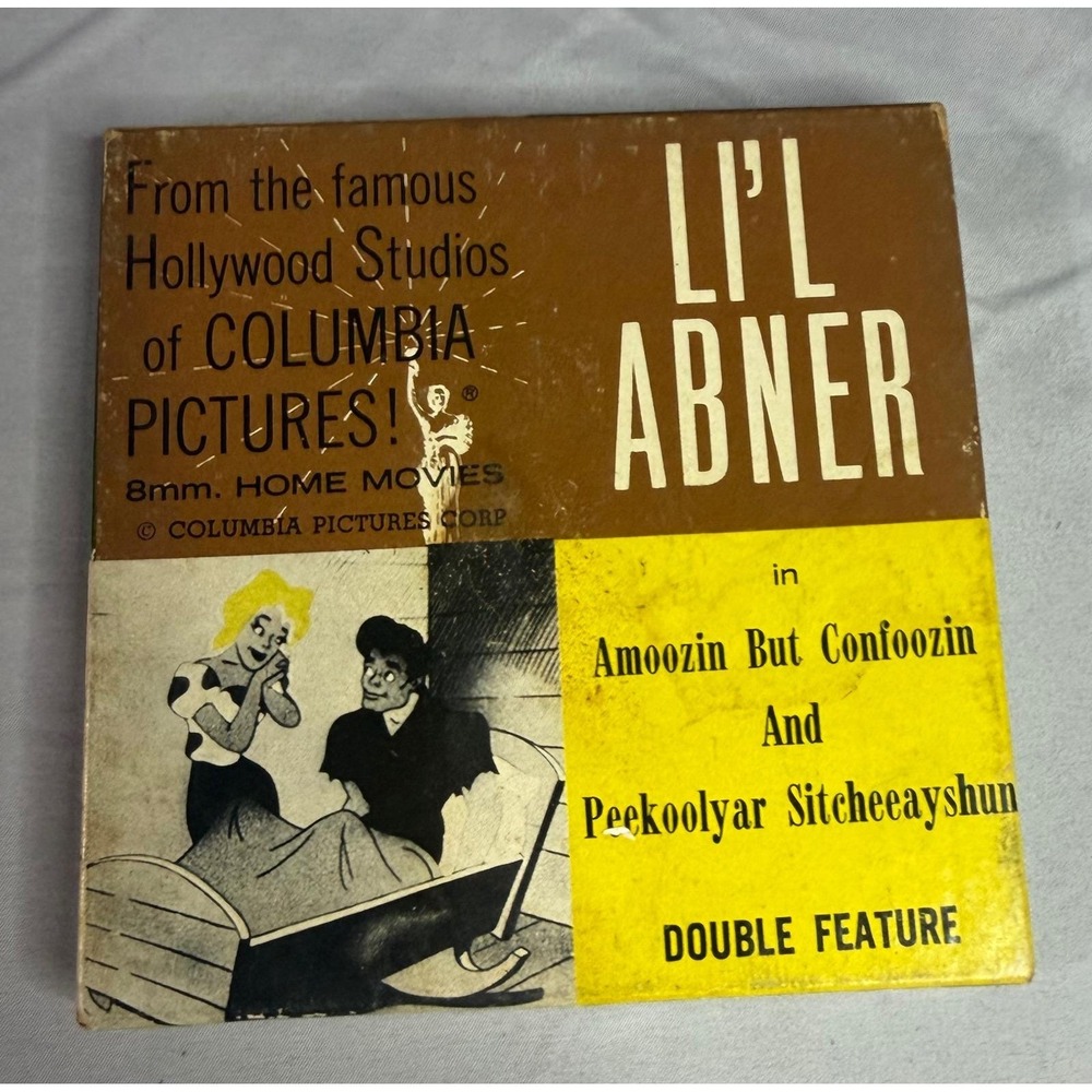 Vintage Li'l Abner 8mm Home Movie Columbia Pictures Double Feature LA2121
